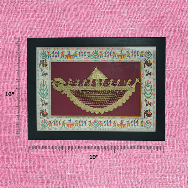 DHOKRA SMALL BOOT JALI WITH WARLI PAINTING
