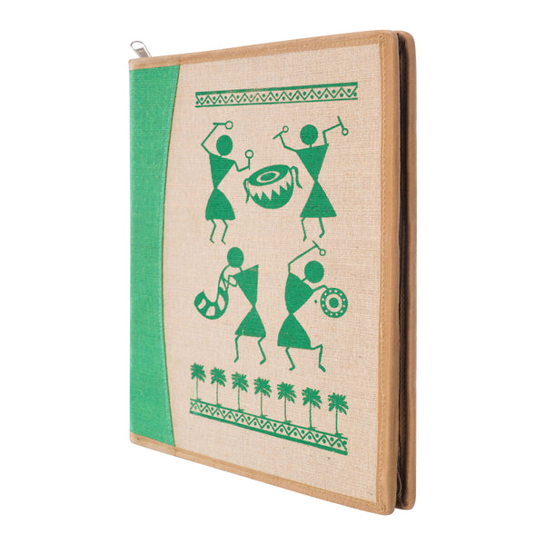 Fine & Dye Jute with Trible Print Handmade File Folder/Seminar Bag