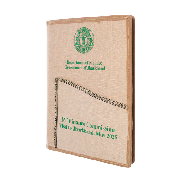 Jute File Folder with front pocket