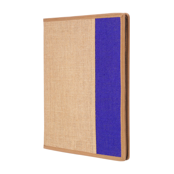 Jute File Folder Natural Blue
