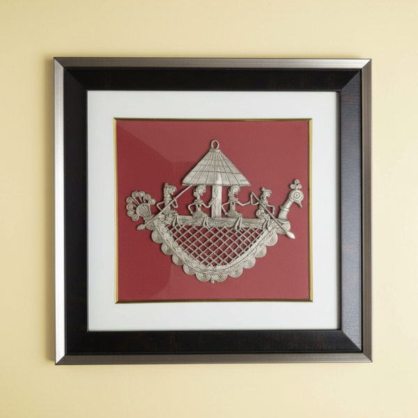 Dhokra Small Boat Jali Premium Frame