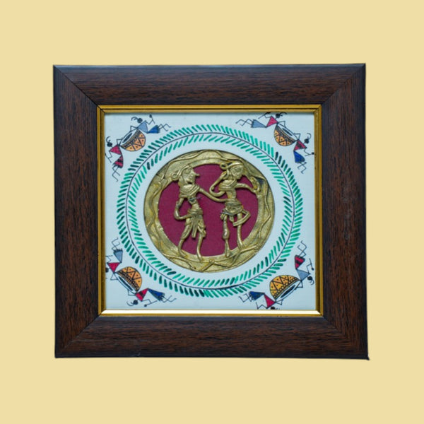 DHOKRA 2 FGR JALI FRAME WITH WARLI PAINTING