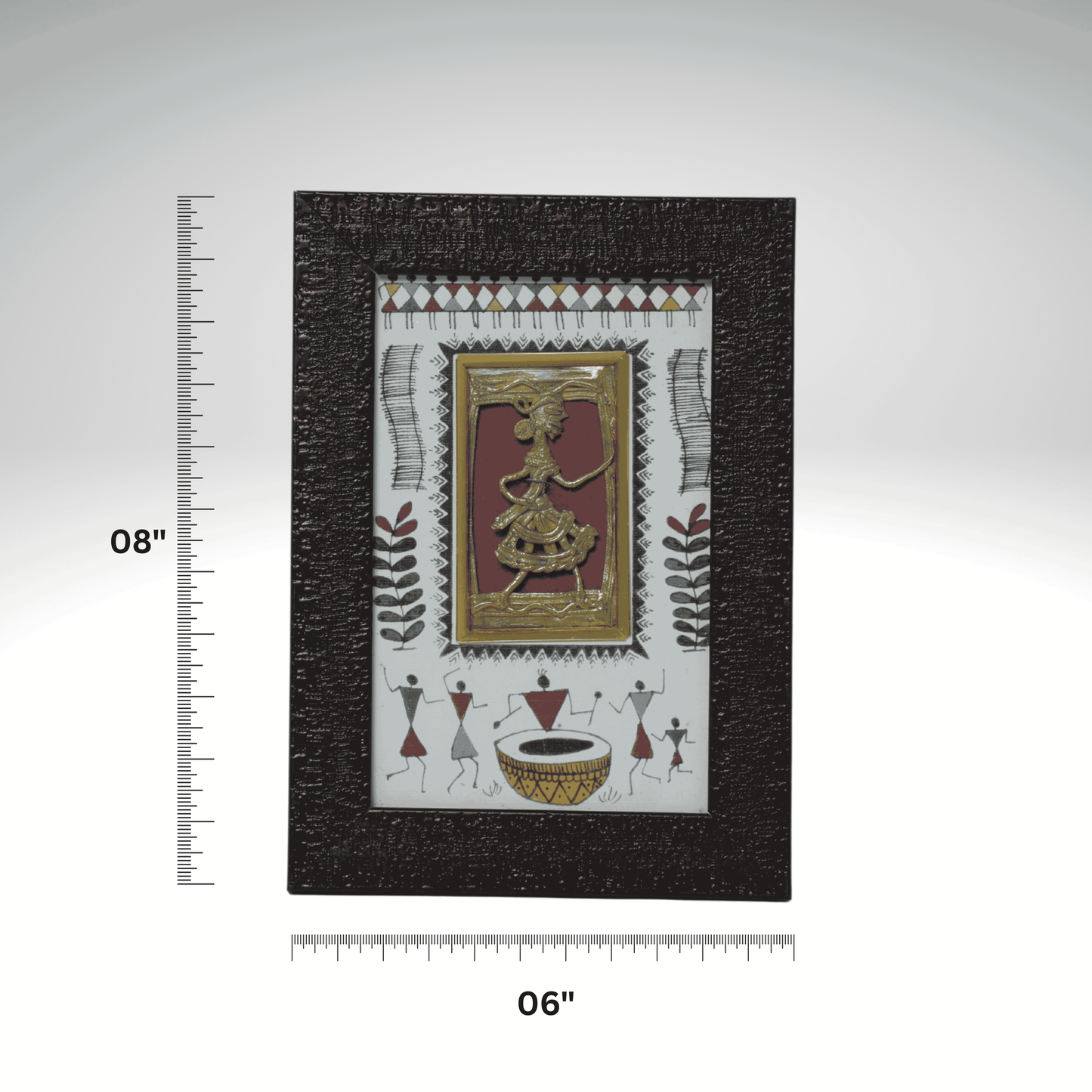 DHOKRA 01 FGR JALI FRAME WITH WARLI PRINT