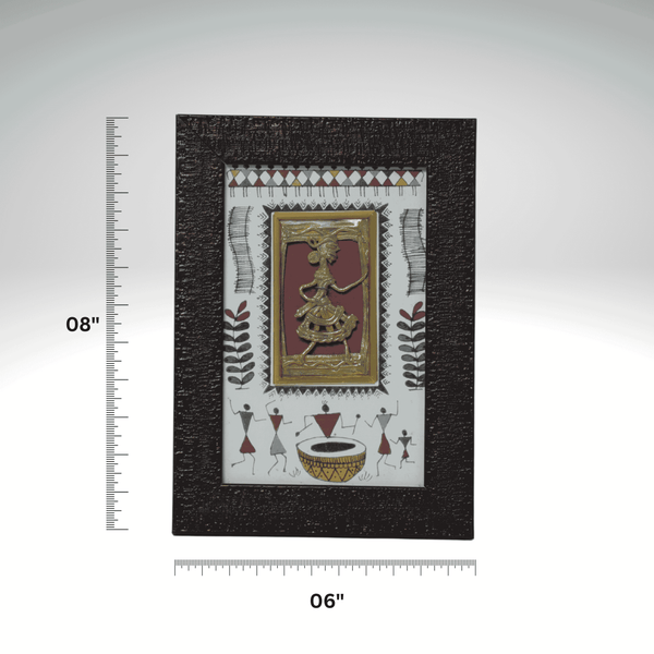 DHOKRA 01 FGR JALI FRAME WITH WARLI PRINT