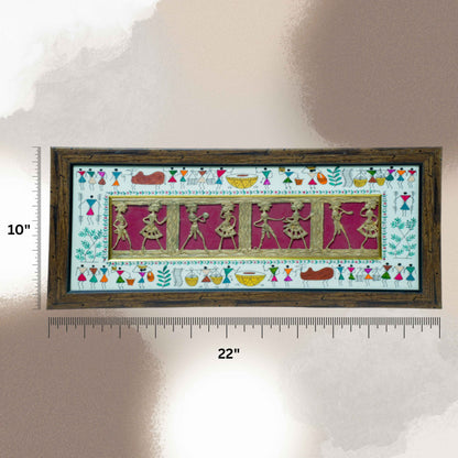 DHOKRA 8 FGR X 1 PCS WITH WARLI PAINTING