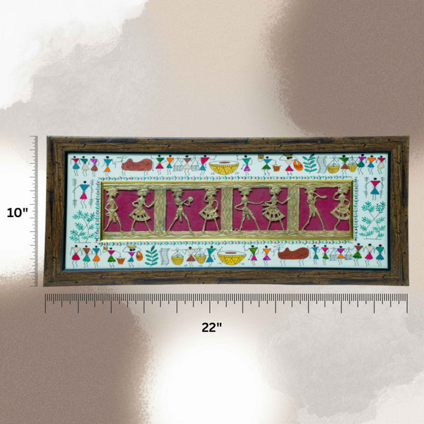 DHOKRA 8 FGR X 1 PCS WITH WARLI PAINTING