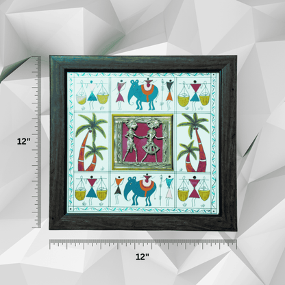 DHOKRA 2 FGR JALI WITH WARLI PAINTING