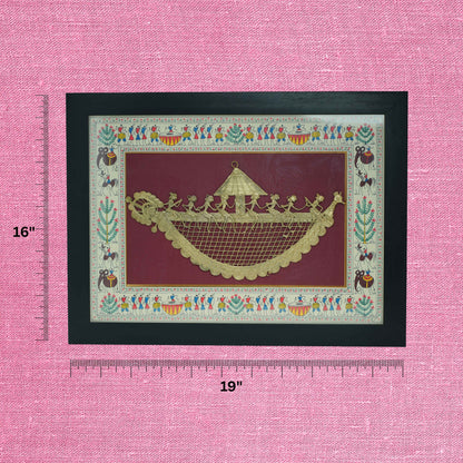 DHOKRA SMALL BOOT JALI WITH WARLI PAINTING