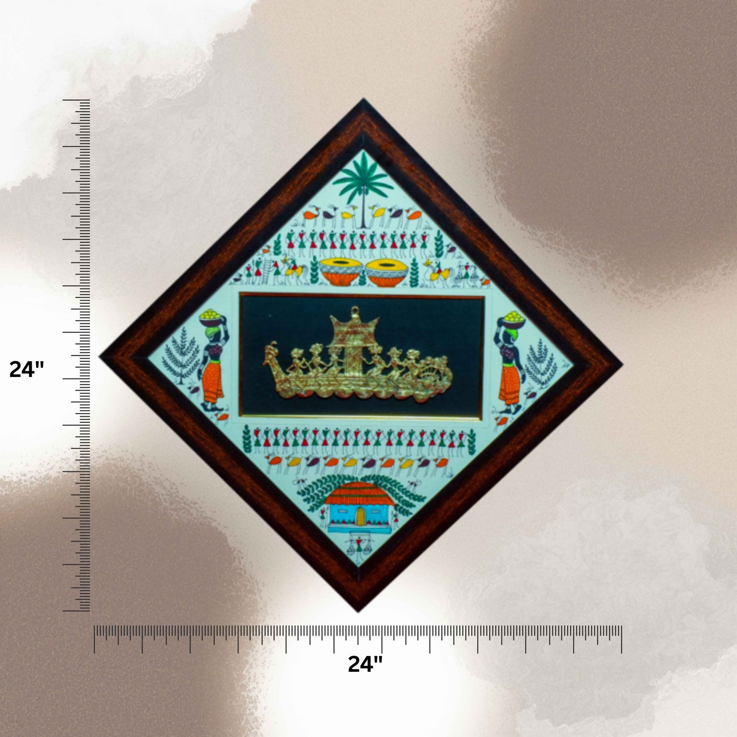 DHOKRA LONG BOOT WITH WARLI PAINTING