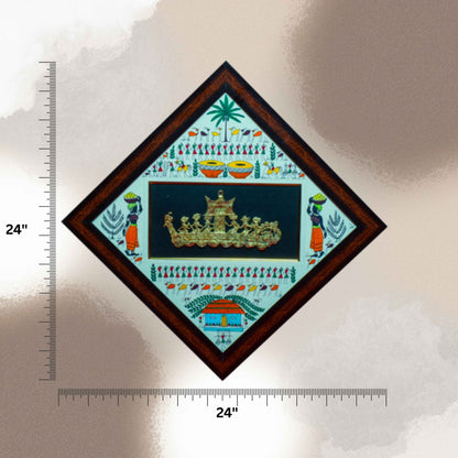 DHOKRA LONG BOOT WITH WARLI PAINTING