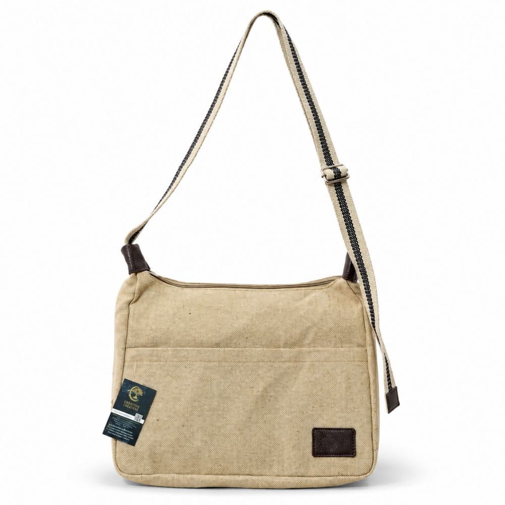 Jute Sling Bag/ Crossbody Messenger Bag