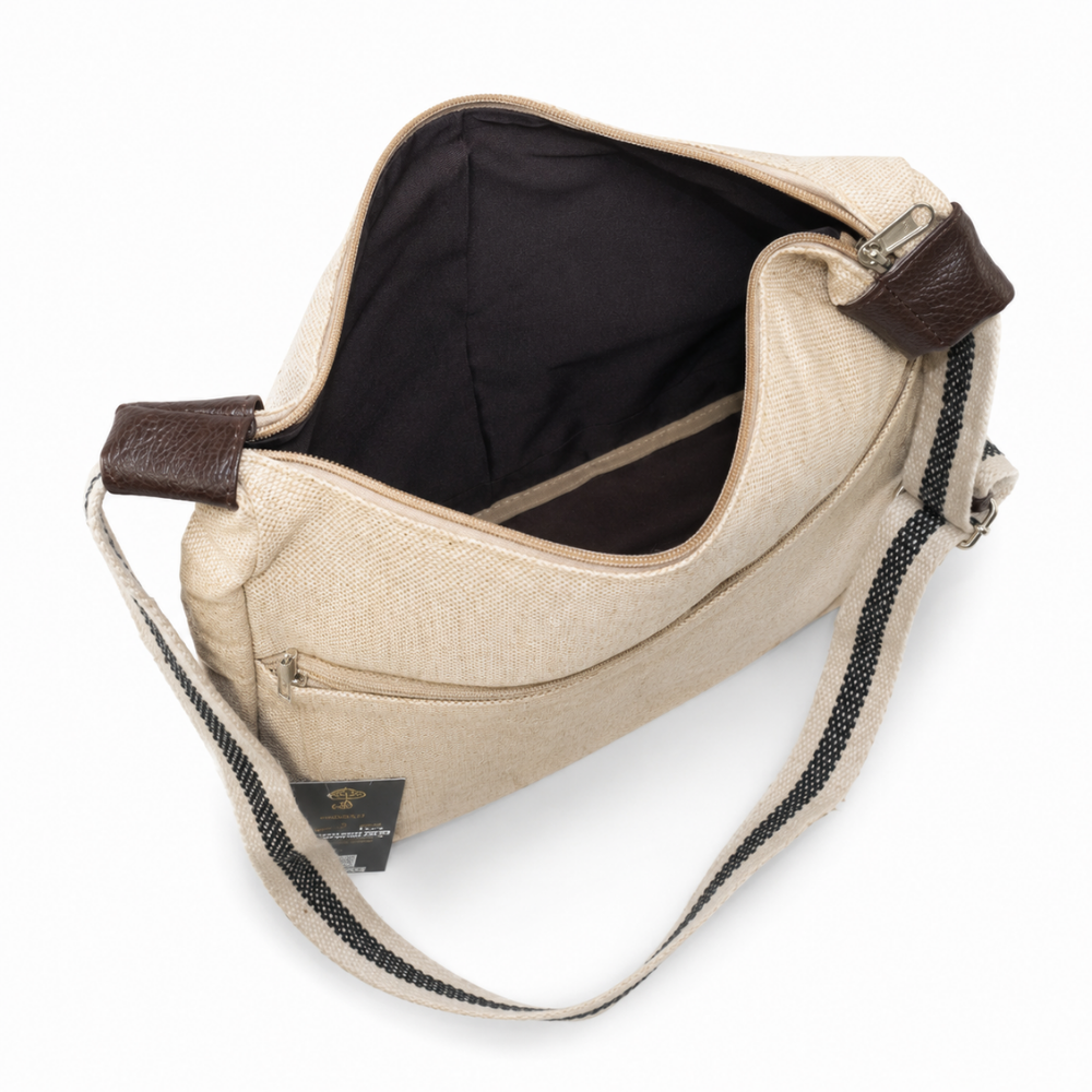 Jute Sling Bag/ Crossbody Messenger Bag