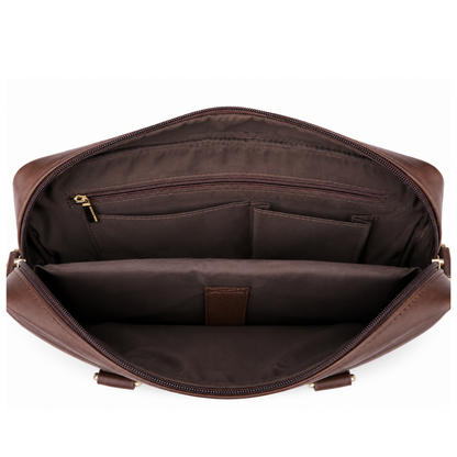 Premium Leatherette Laptop Office Bag with Detachable Shoulder Strap (size- 16"X12")