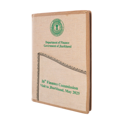 Jute File Folder with front pocket