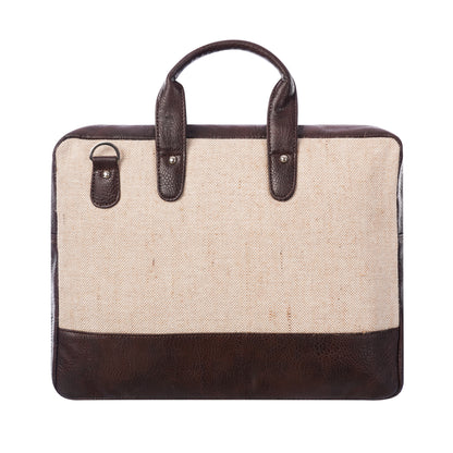 Handmade Jute Laptop Bag with Sohrai Painting
