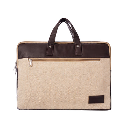 Handmade Jute Laptop Bag without Shoulder Strap