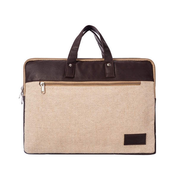 Handmade Jute Laptop Bag without Shoulder Strap