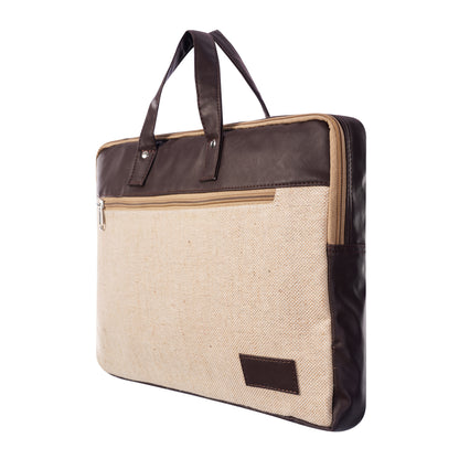 Handmade Jute Laptop Bag without Shoulder Strap