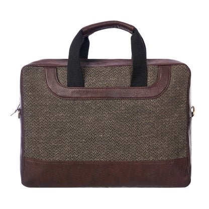 Handmade Designer Premium Jute Laptop Bag with antique fitting
