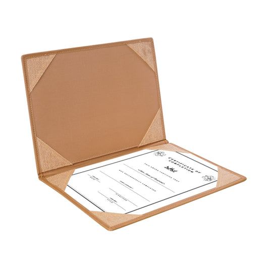 Jute Certificate File With Natural Jute Colour