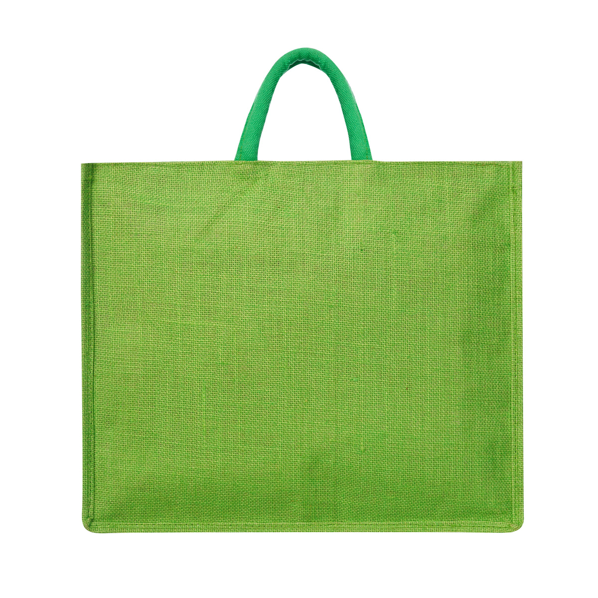 Jute Bag with Chain and Front Canvas Pocket – 14"×16"X5"