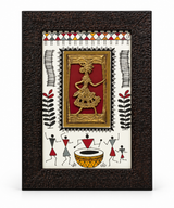 Dhokra 01 FGR Jali Frame With Warli Print (8"X6")