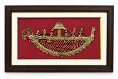 Dhokra Big Boat Jali Frame (16"X24")