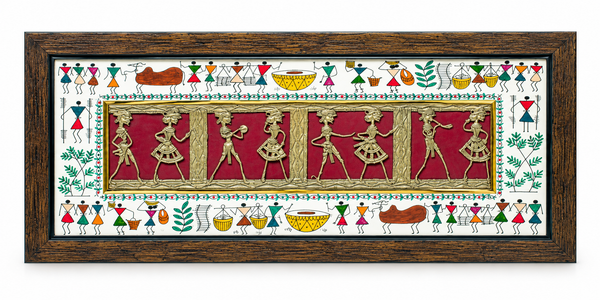 Dhokra 8 FGR With Warli Painting (10"X22")