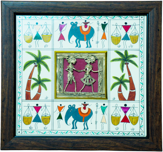 DHOKRA 2 FGR WITH WARLI PAINTING | DHPF0004