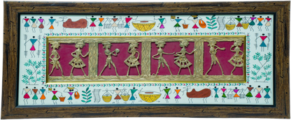 DHOKRA 8 FGR X 1 PCS WITH WARLI PAINTING