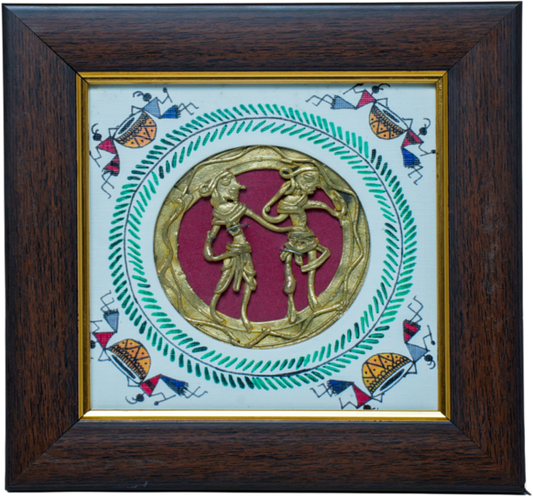 DHOKRA 2 FGR JALI FRAME WITH WARLI PAINTING