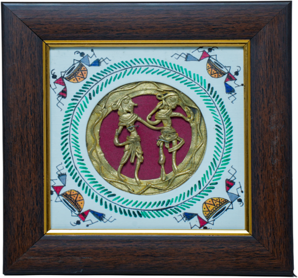 DHOKRA 2 FGR JALI FRAME WITH WARLI PAINTING