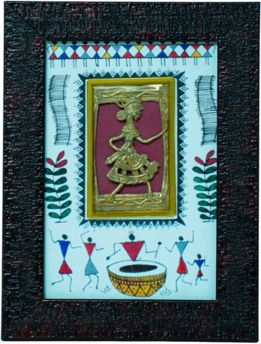 DHOKRA 01 FGR JALI FRAME WITH WARLI PRINT