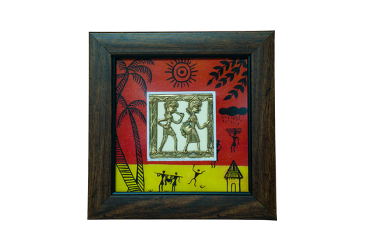 DHOKRA 01 FGR JALI FRAME WITH WARLI PRINT