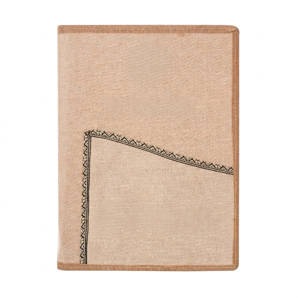 Jute File Folder with front pocket