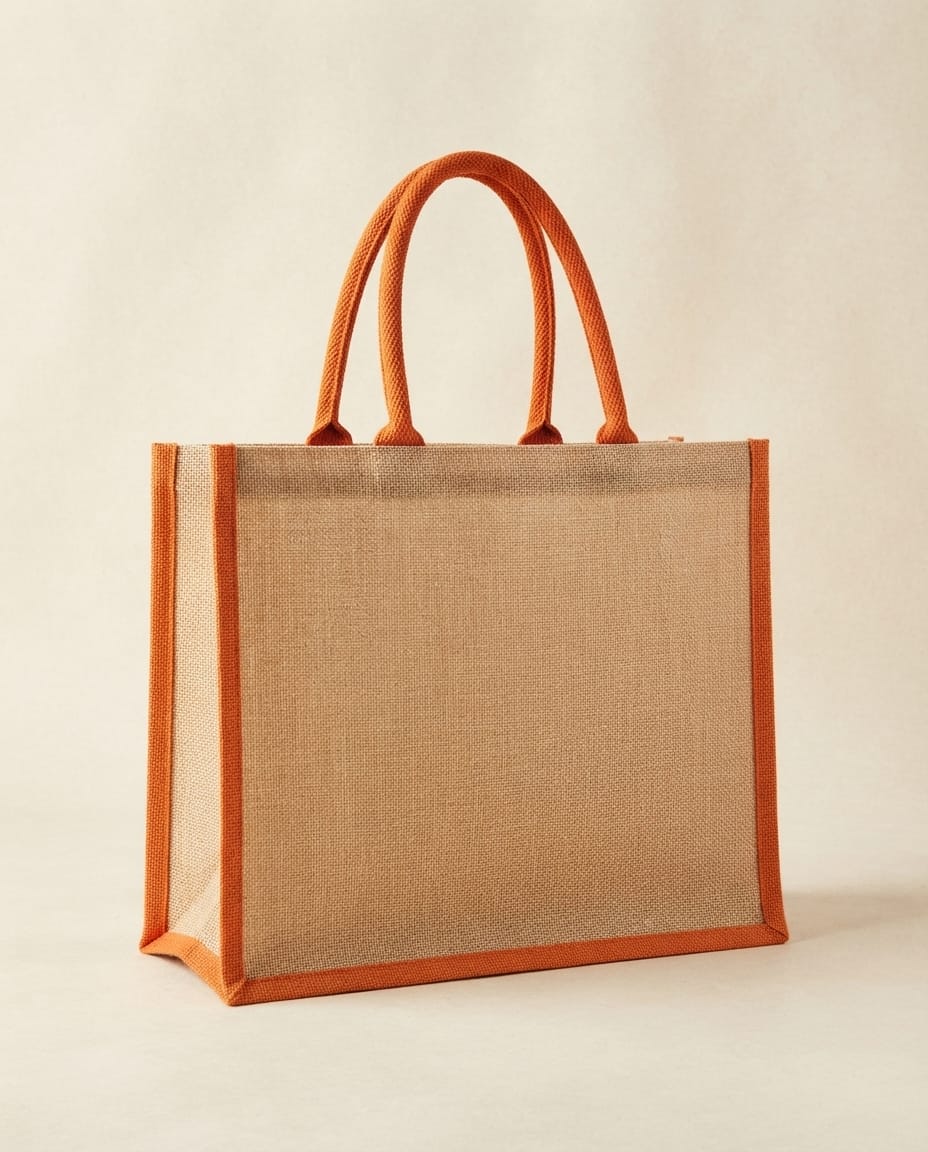 Colour Border Jute Bag 16"x16"
