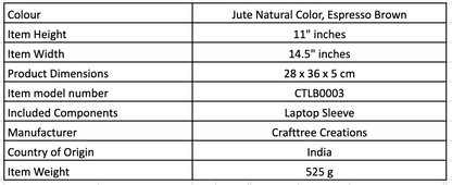 Handmade Jute Laptop Bag with Sohrai Painting