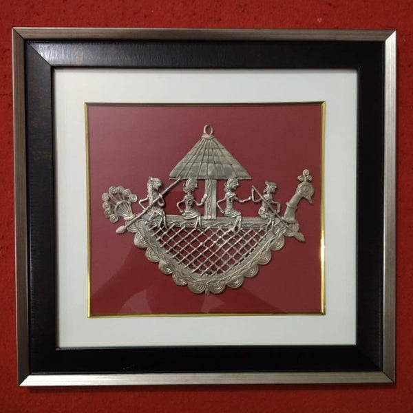 Dhokra Small Boat Jali Premium Frame