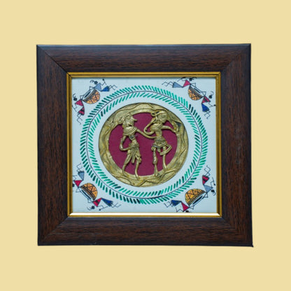 DHOKRA 2 FGR JALI FRAME WITH WARLI PAINTING
