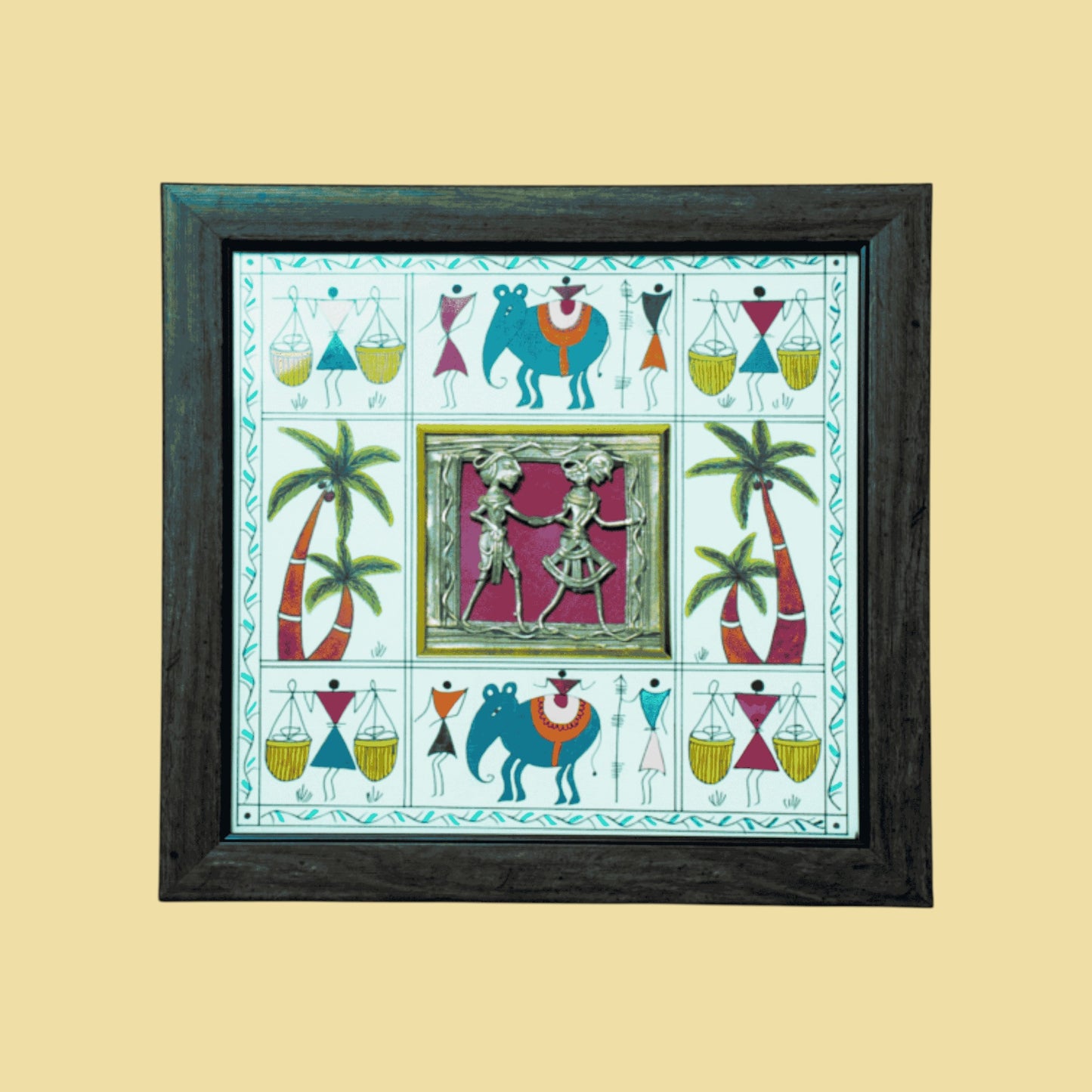 DHOKRA 2 FGR JALI WITH WARLI PAINTING