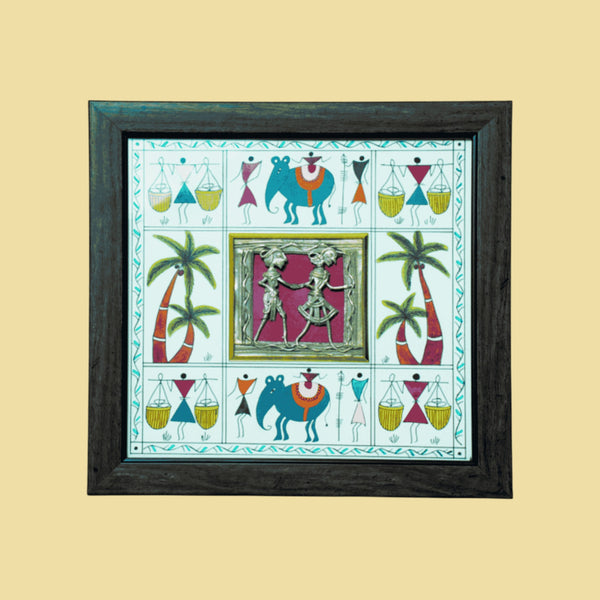 DHOKRA 2 FGR JALI WITH WARLI PAINTING