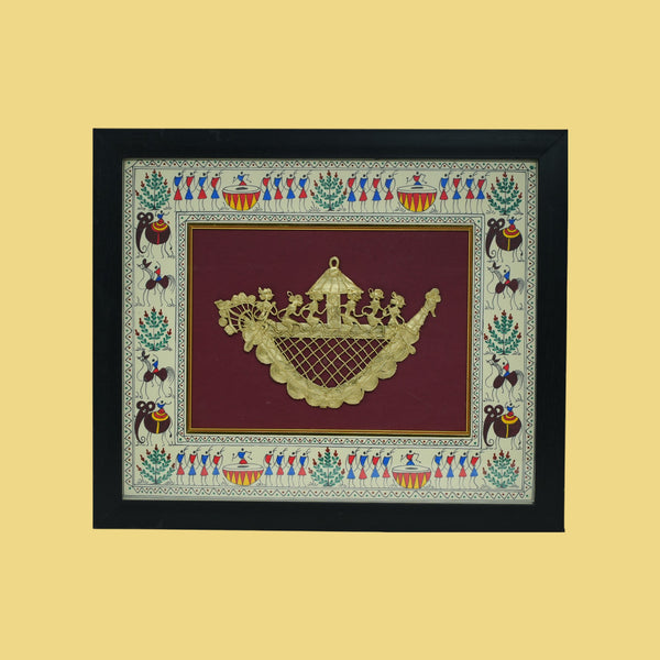 DHOKRA BIG BOOT JALI WITH WARLI ART