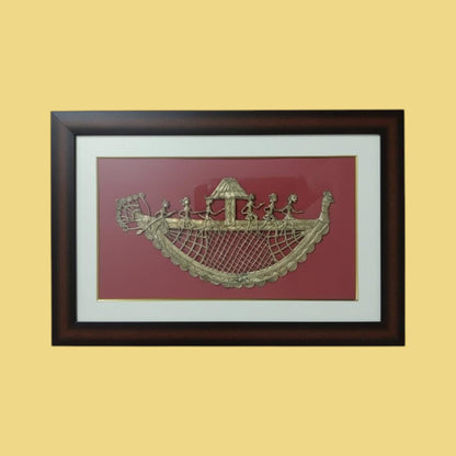 Dhokra Big Boat Jali Frame (16"X24")